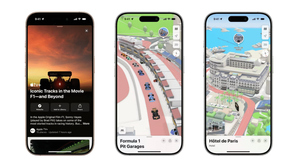 f1 apple maps